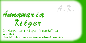 annamaria kilger business card